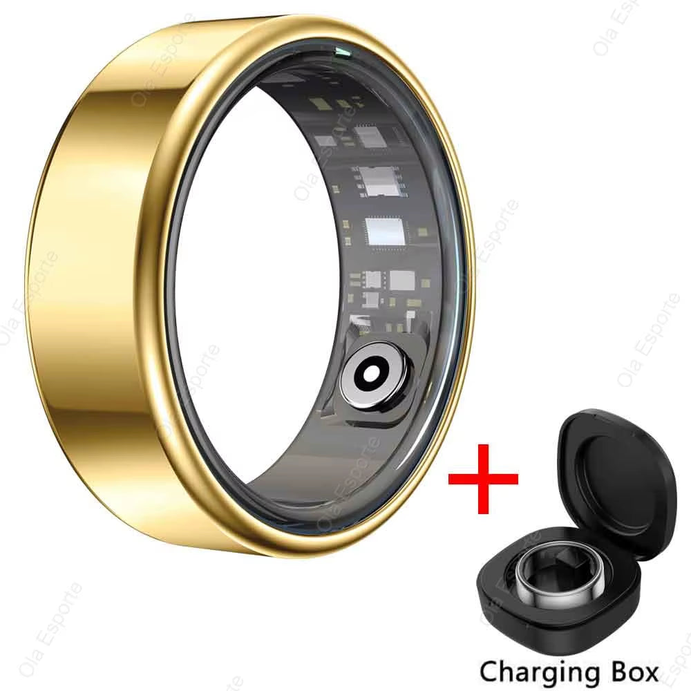 2026 New Smart Ring Men Women, Heart Rate Blood Oxygen and Sleep Monitor Smartring IP68 & 5ATM Waterproof, Multi-Sport Ring R11C