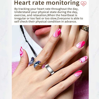 2026 New Smart Ring Men Women, Heart Rate Blood Oxygen and Sleep Monitor Smartring IP68 & 5ATM Waterproof, Multi-Sport Ring R11C